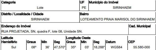 Terreno - Venda, BARRA DE SIRINHAEM, SIRINHAEM, PE